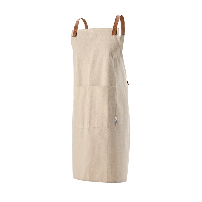 Recycled cotton apron with front pockets, 280 g/m2