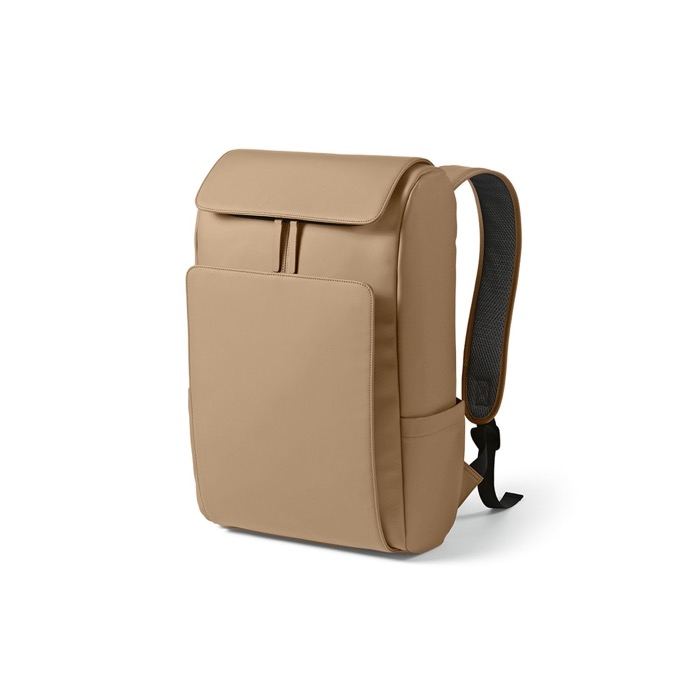 Faux leather backpack with laptop compartment, 20 L