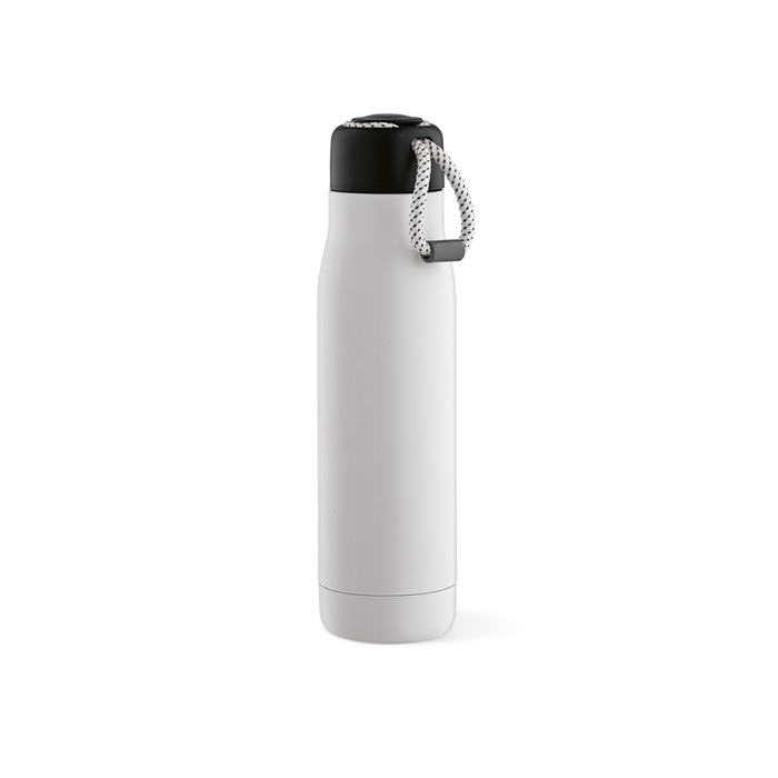 Recycled stainless steel bottle with drawstring, 540 ml