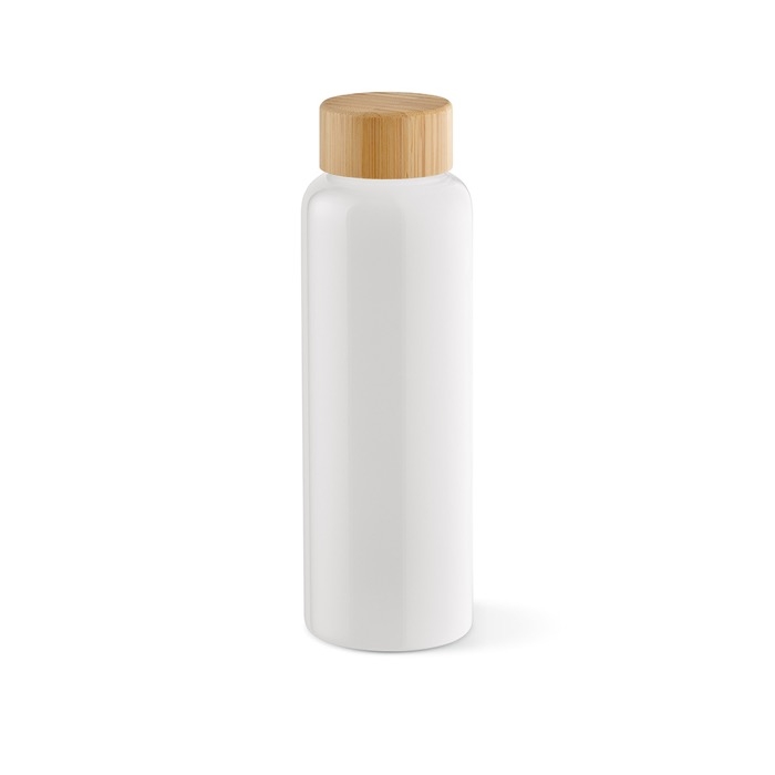 Leak-proof glass bottle with bamboo lid, 490 ml