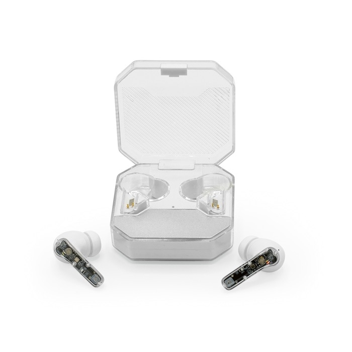 Transparent earphones with elongated speakers