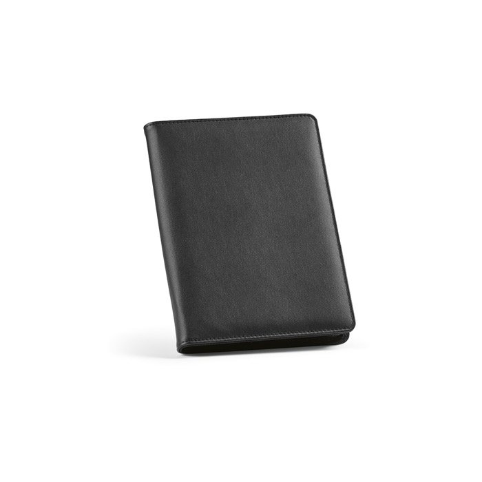 Faux leather folder with phone holder and pockets, A5