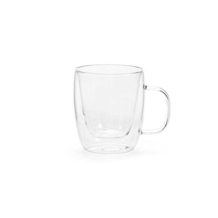 Double-walled borosilicate glass mug, 220 ml