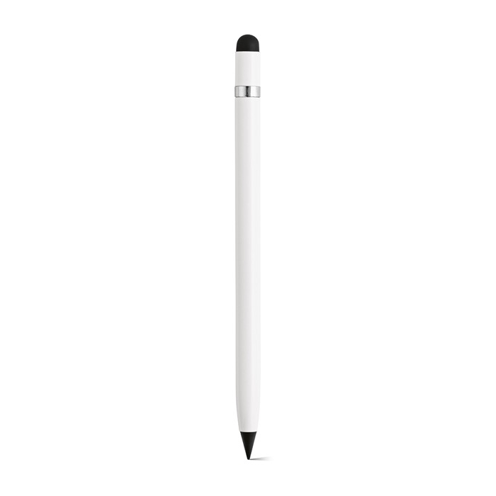Infinity pencil made from recycled aluminium with eraser