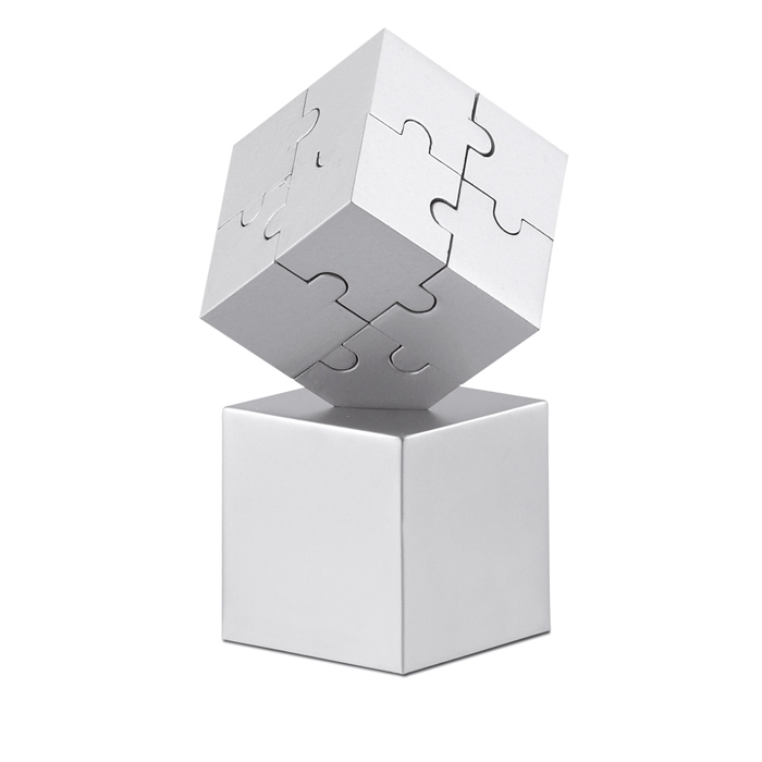 Decorative metal and magnetic puzzle for promotions