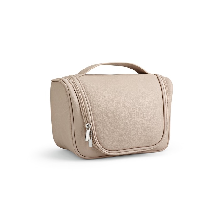 Ecological toiletry bag, recycled leather