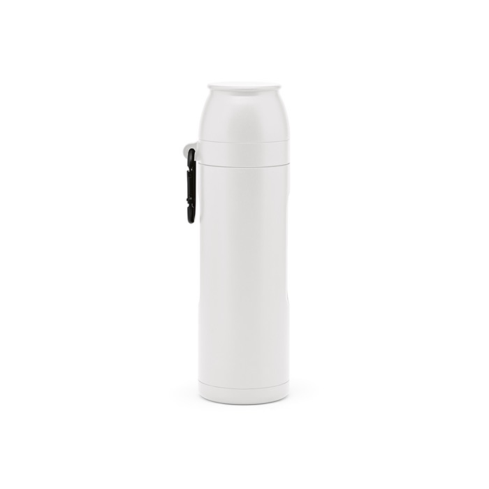 Recycled stainless steel thermos with cup, 750 ml