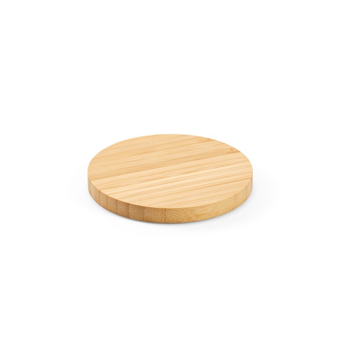 Round bamboo wireless charger, 15W