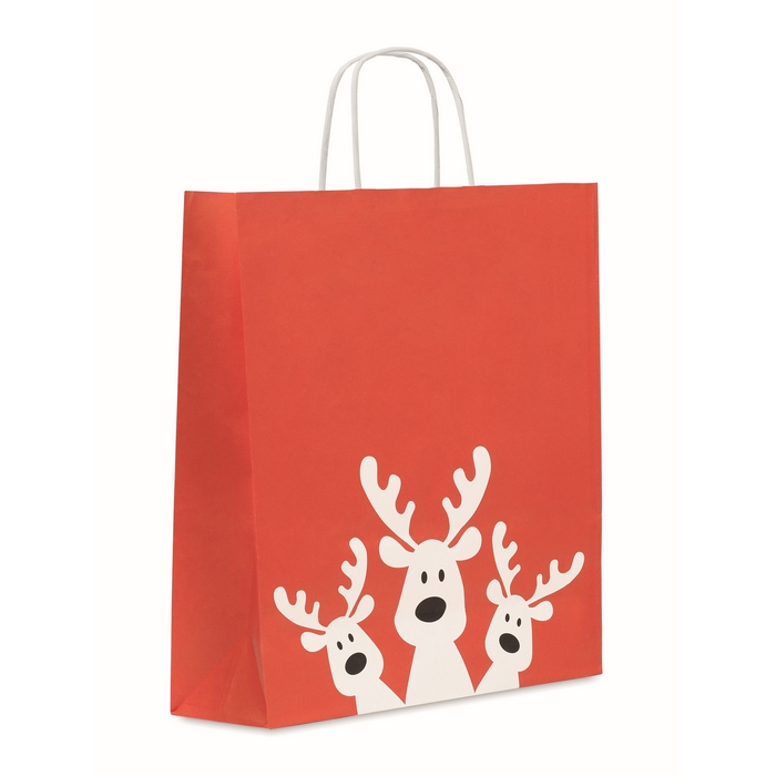Large Christmas paper gift bag, EU made