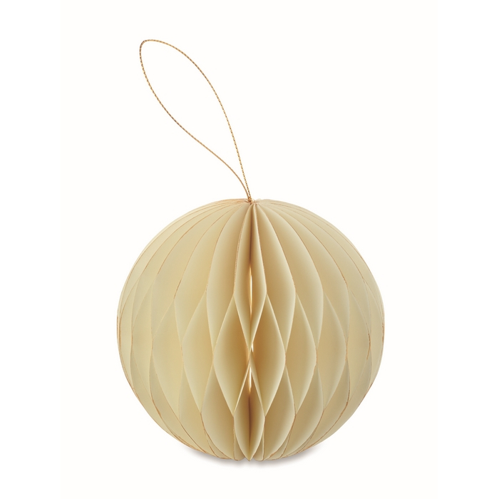 Foldable paper ornament, Christmas bauble shape