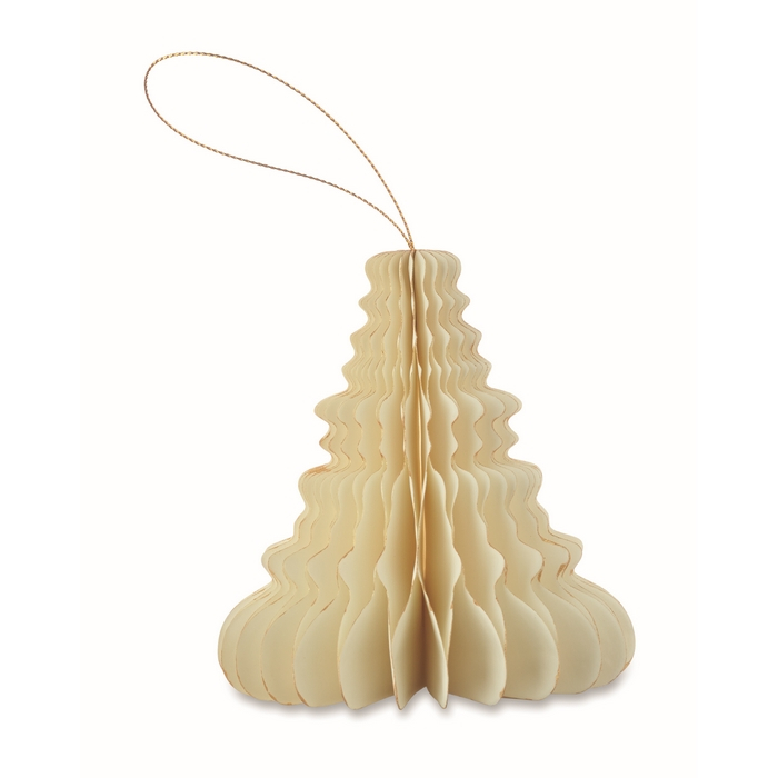 Foldable paper hanging ornament, Christmas tree shape