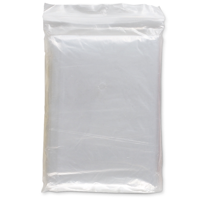 Foldable rain jacket with hood, bagged