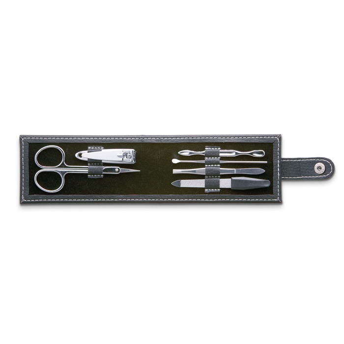 6-piece metal manicure set in a printable case