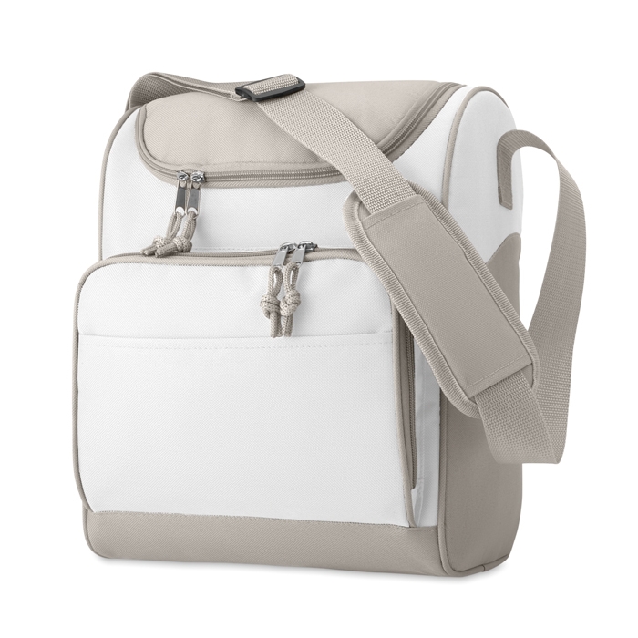 Cooler bag with front pocket made of polyester