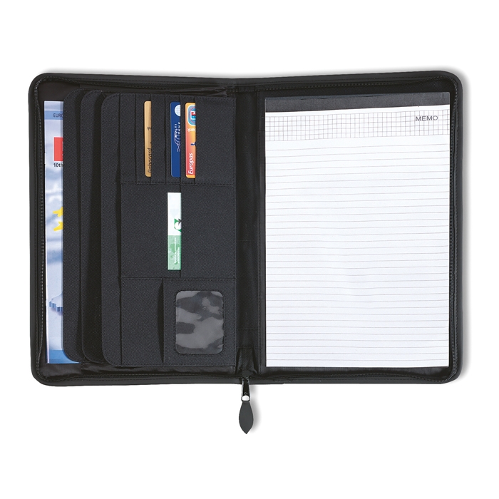 Folder with various compartments and notepad, A4