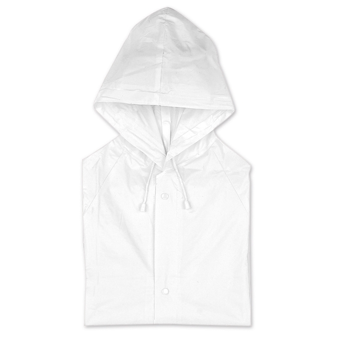 PVC raincoat with hood and press studs