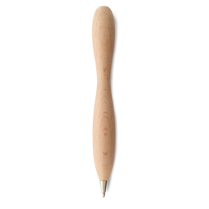 Wooden ballpoint pen in an original design for grip, black ink