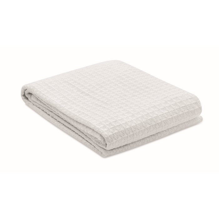 Lightweight cotton waffle blanket, 300 g/m2