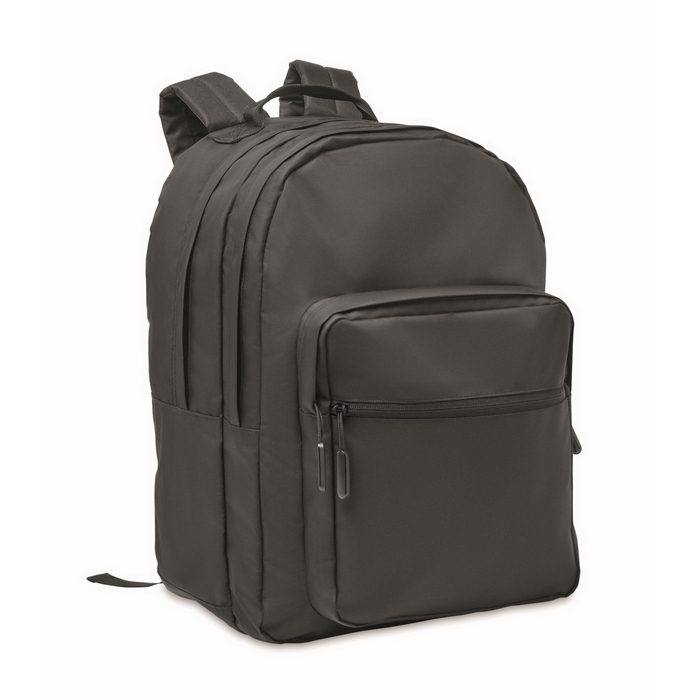 RPET polyester laptop backpack with pockets and padding, 15''