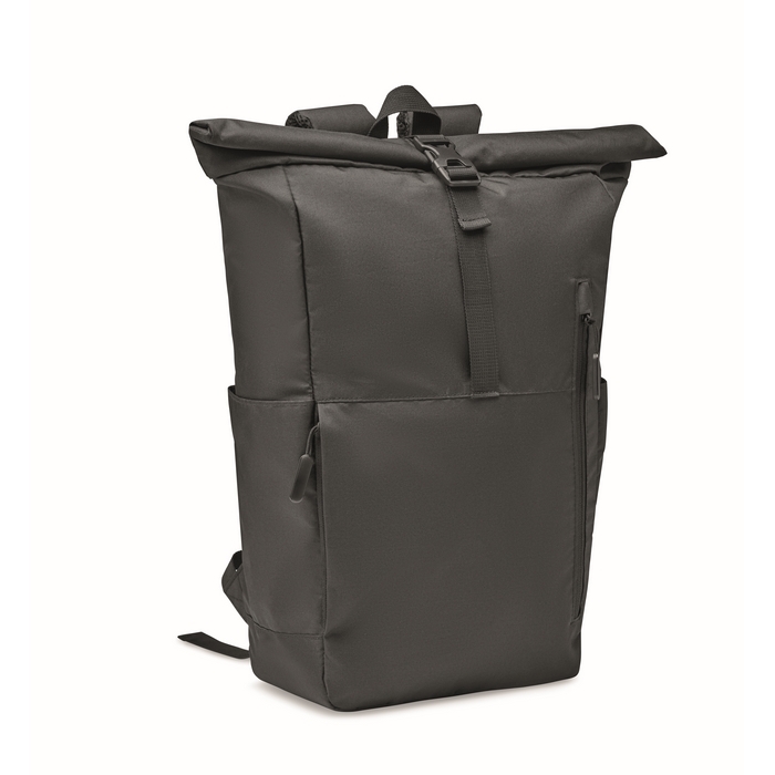 Laptop backpack made of 300 RPET with roll closure, 15''