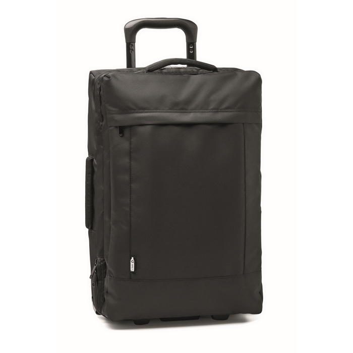 Trolley made of RPET with rigid base and double compartment