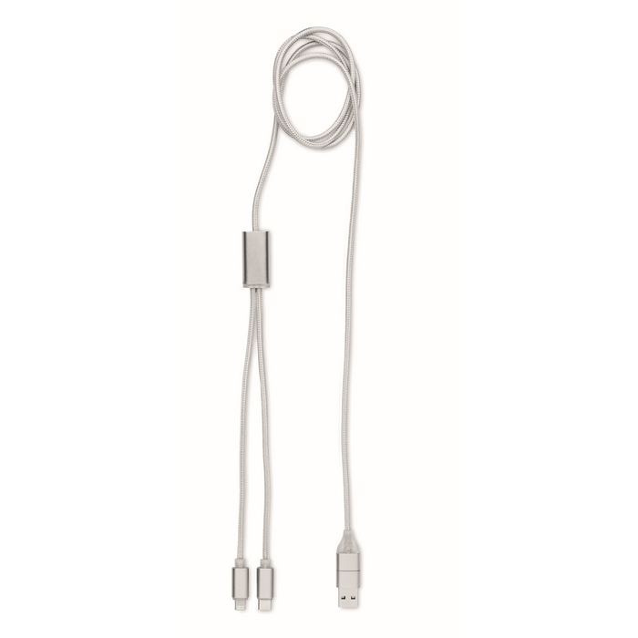 Charging cable 120cm long with 3 different connections