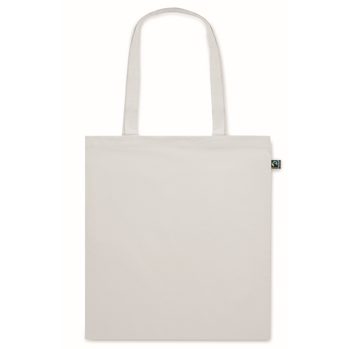 Cotton tote bag with long handles, fairtrade, 140 g/m2