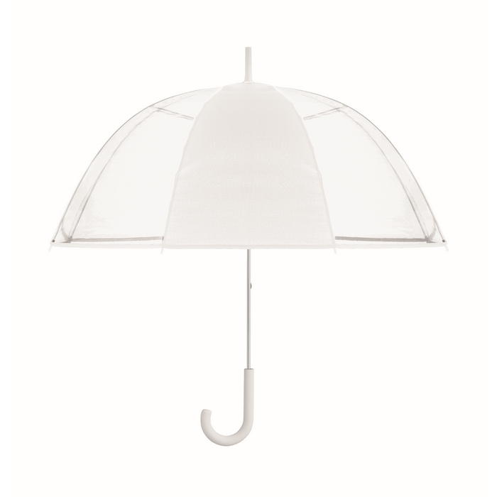 1 panel transparent umbrella with rubber handle, 23''