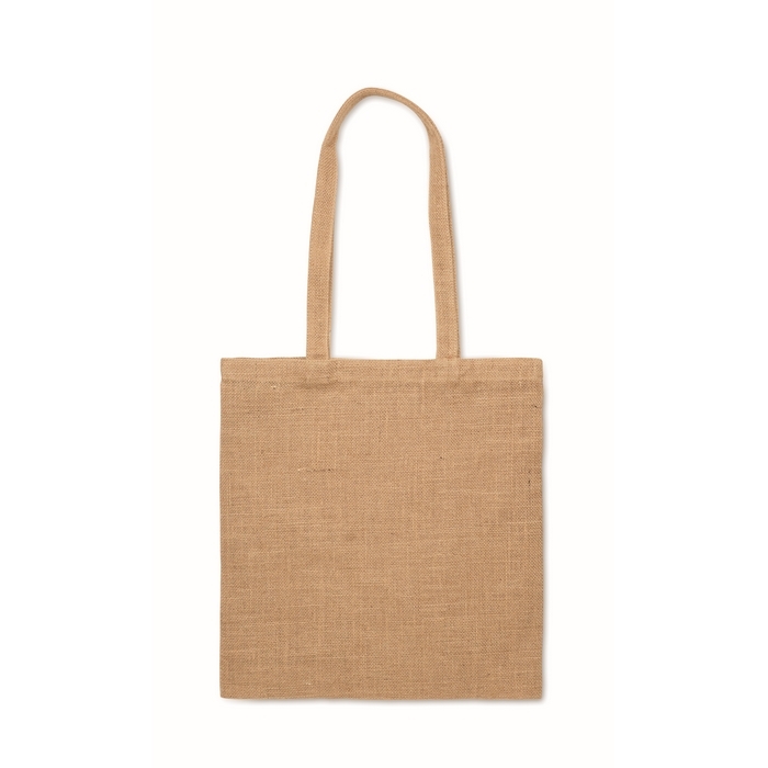 Sustainable tote bag made of jute with long handles