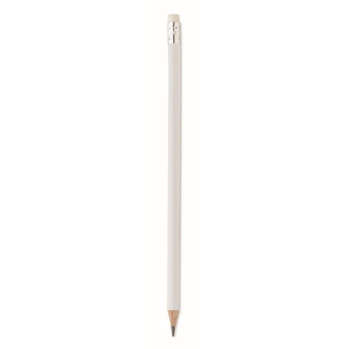Pencil in natural color with eraser