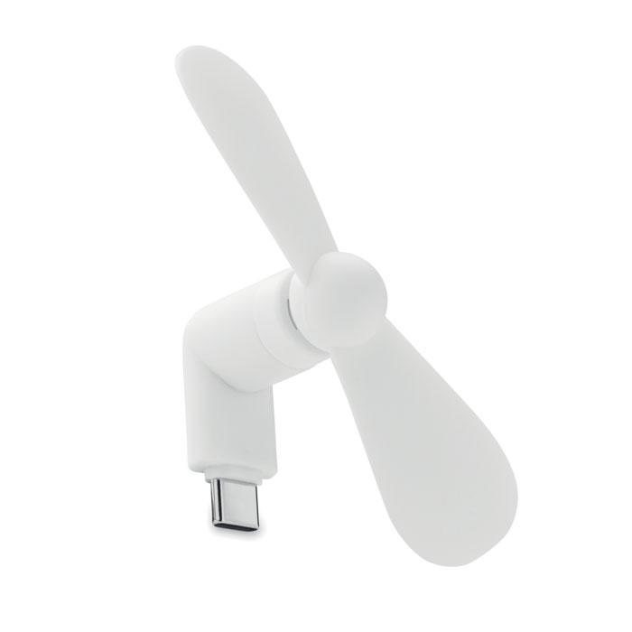 Portable phone fan with USB-C port connection