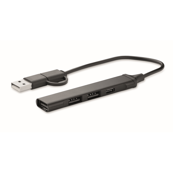 USB hub made from recycled plastic, ideal for events