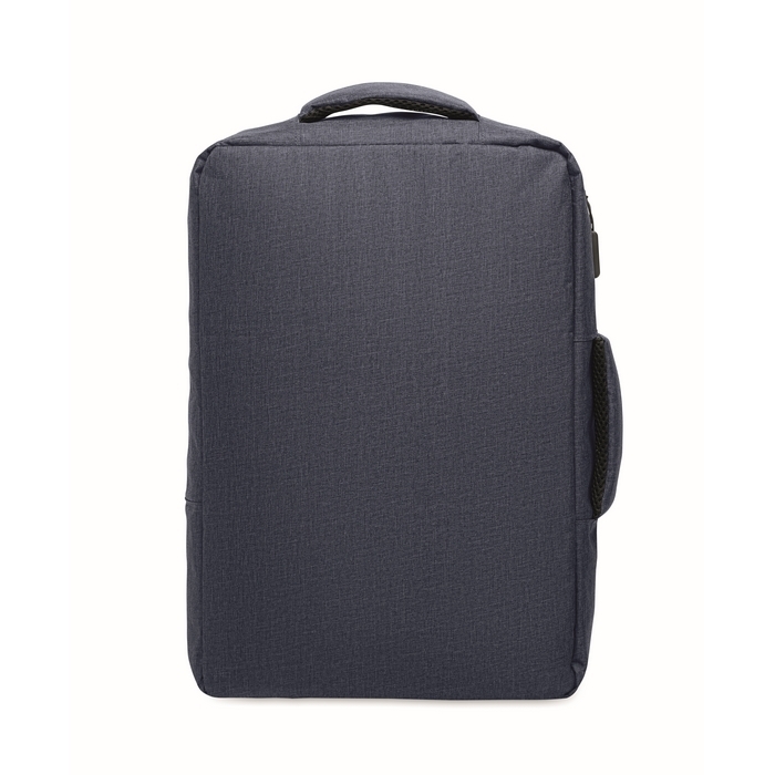 RPET backpack with marled effect and trolley support, 15
