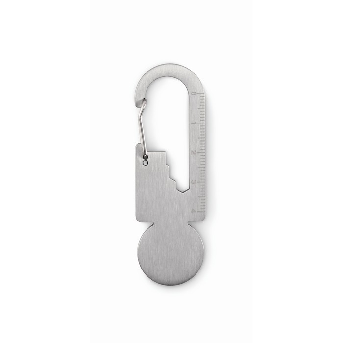 Shopping trolley keyring with multi-function tools