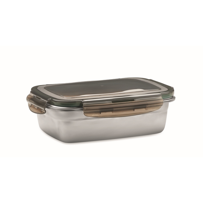 Recycled stainless steel lunchbox with 4 locks, 850ml