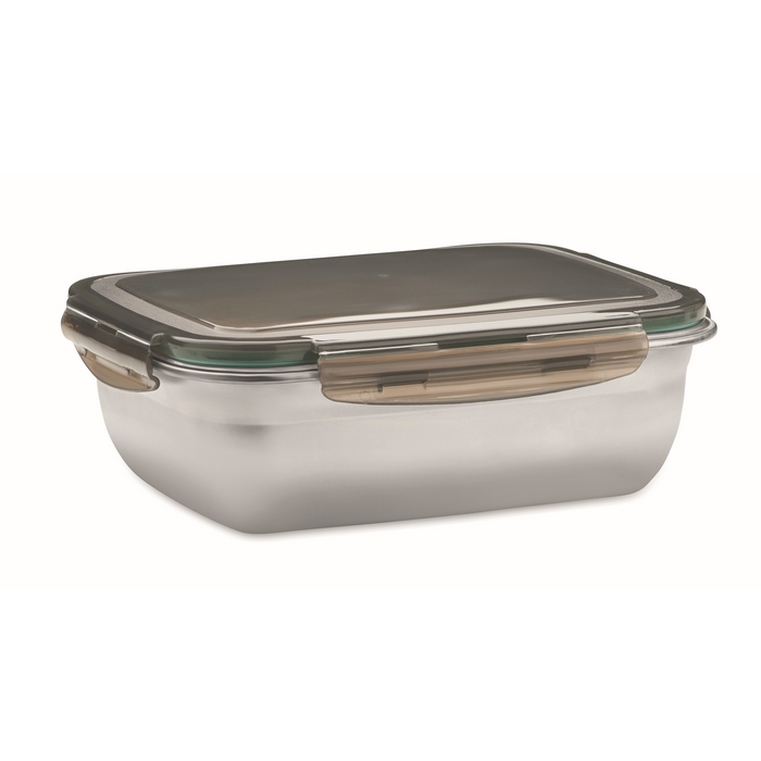 Recycled stainless steel lunchbox with divider, 1.5L