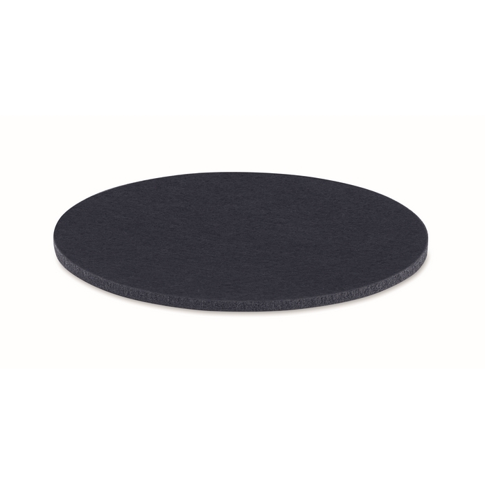 Circular coaster made from recycled felt