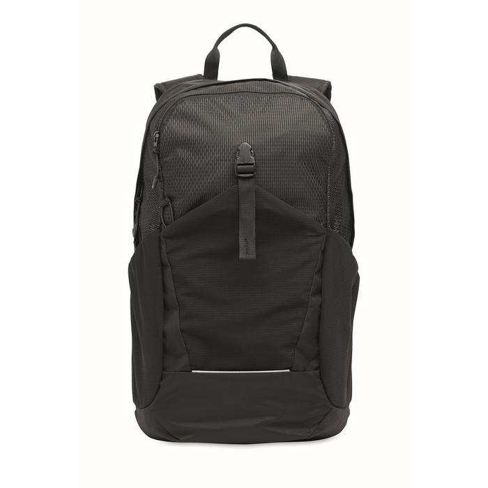 Water-resistant backpack with reflective band, 15