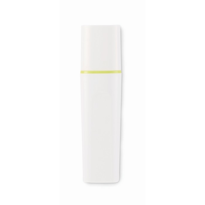 White highlighter with multi-coloured ink options