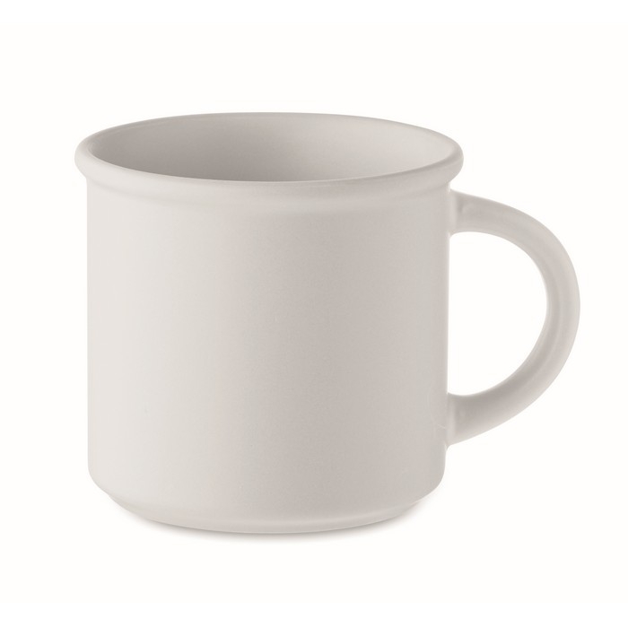 Monochrome matte-finish mug with upper rim, 300 ml