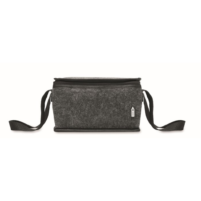 Personal cooler bag made of RPET felt with front pocket, 5L