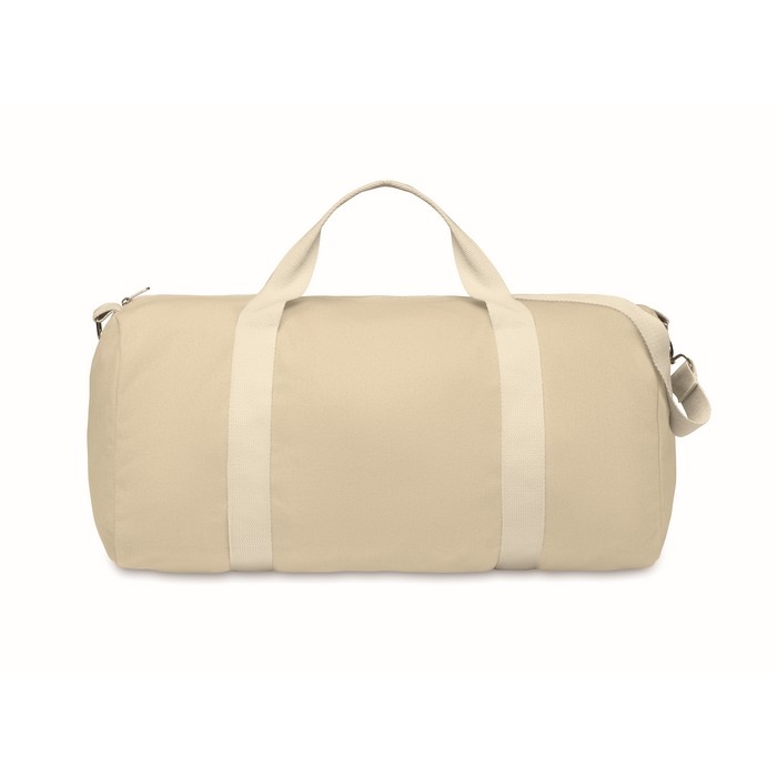 Recycled fabric bag with adjustable and detachable double handles