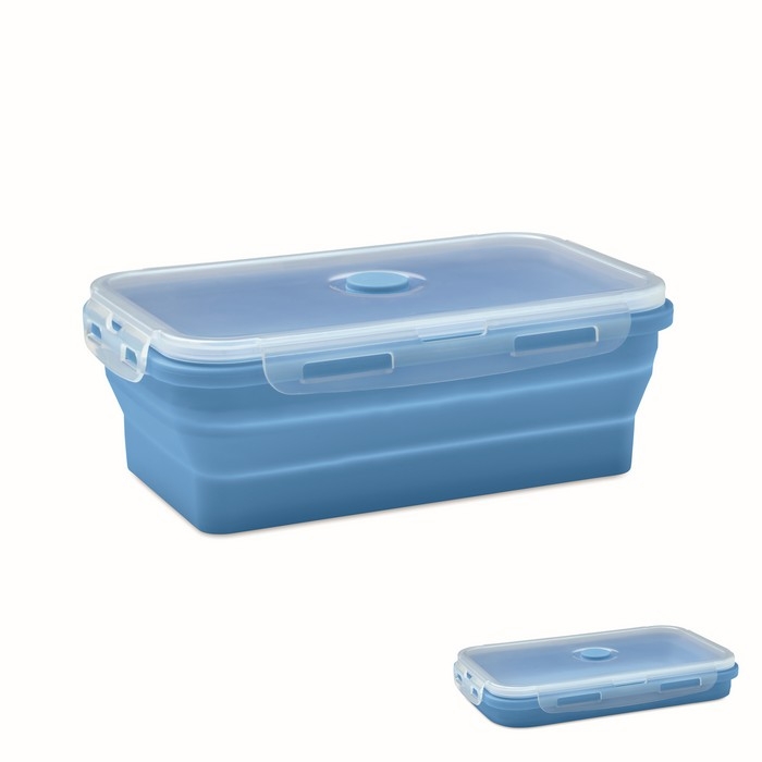 Foldable silicone lunchbox in assorted colours, 1200 ml