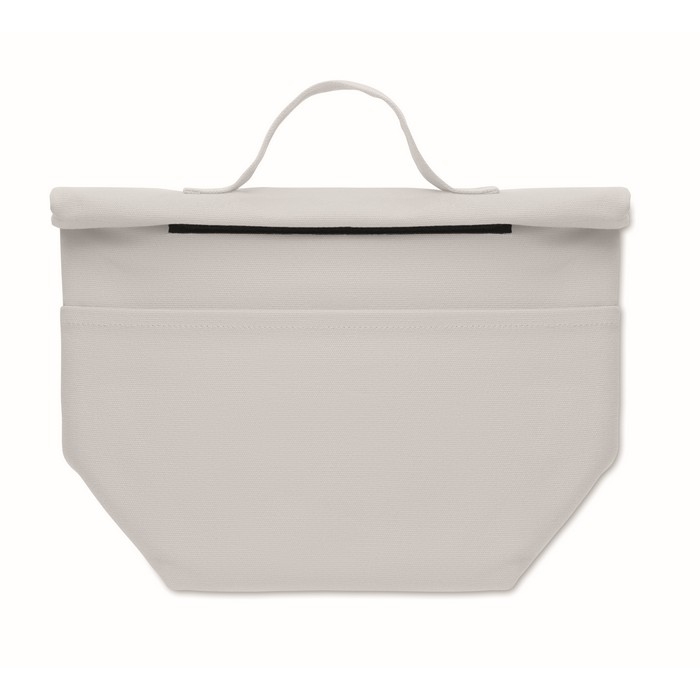 Personal cooler bag with roll-top closure and carry handle