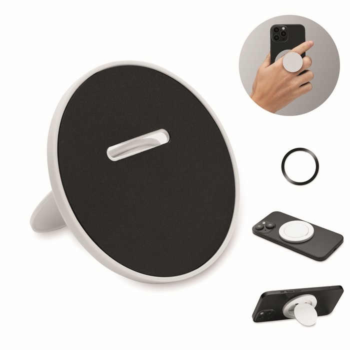 Magnetic phone holder for easy attachment