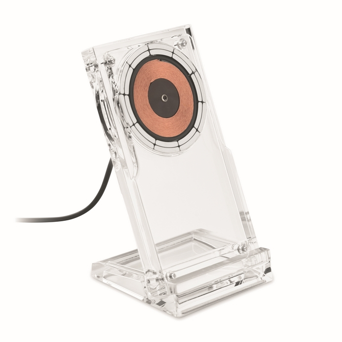 Transparent phone stand, 15W wireless charger