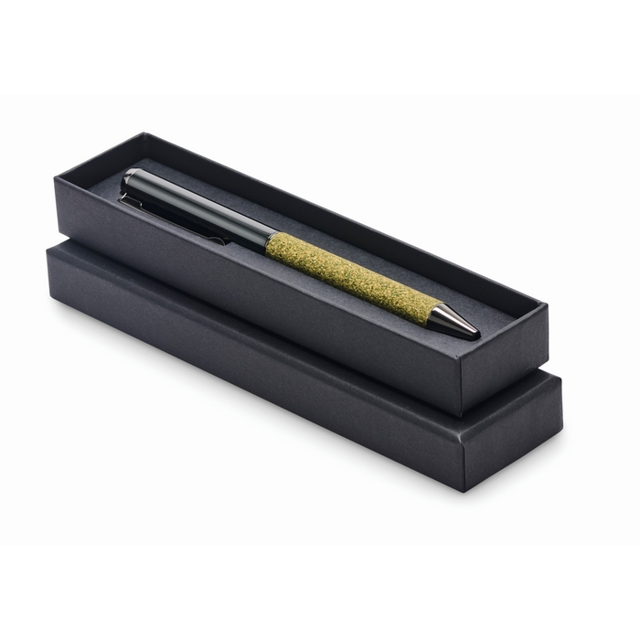 Twist-action pen, recycled materials, blue ink
