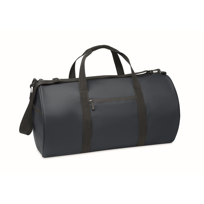 Polyester and PU travel bag, side compartments