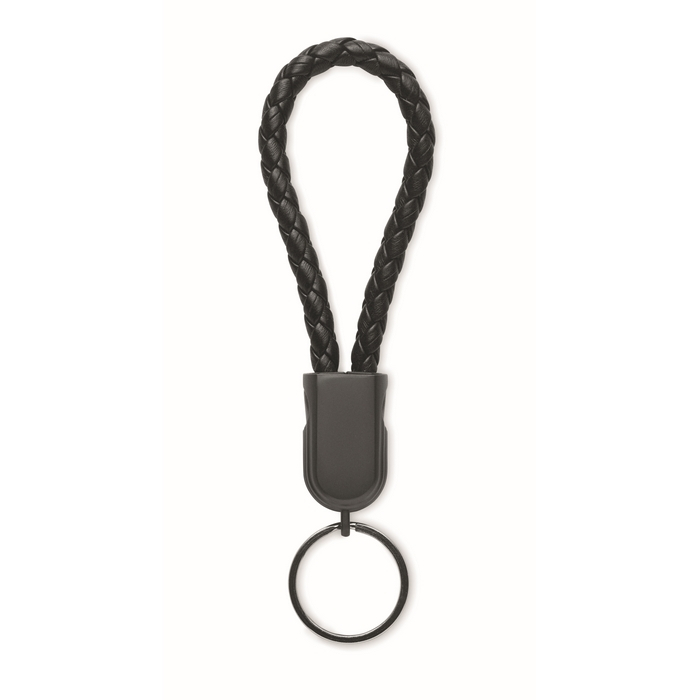 Black braided bracelet, charging and data cable, 60W
