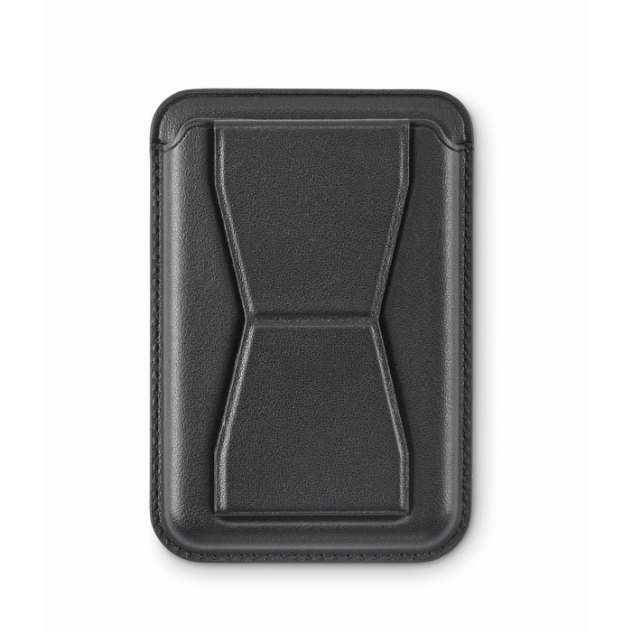Magnetic leather phone card holder, stand function